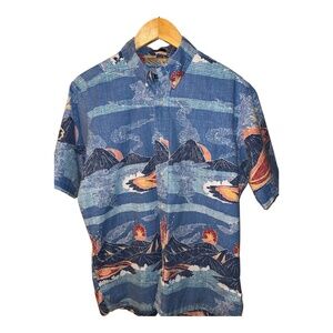 Reyn Spooner National Parks Volcano Hawaii Shirt Hawaiian M